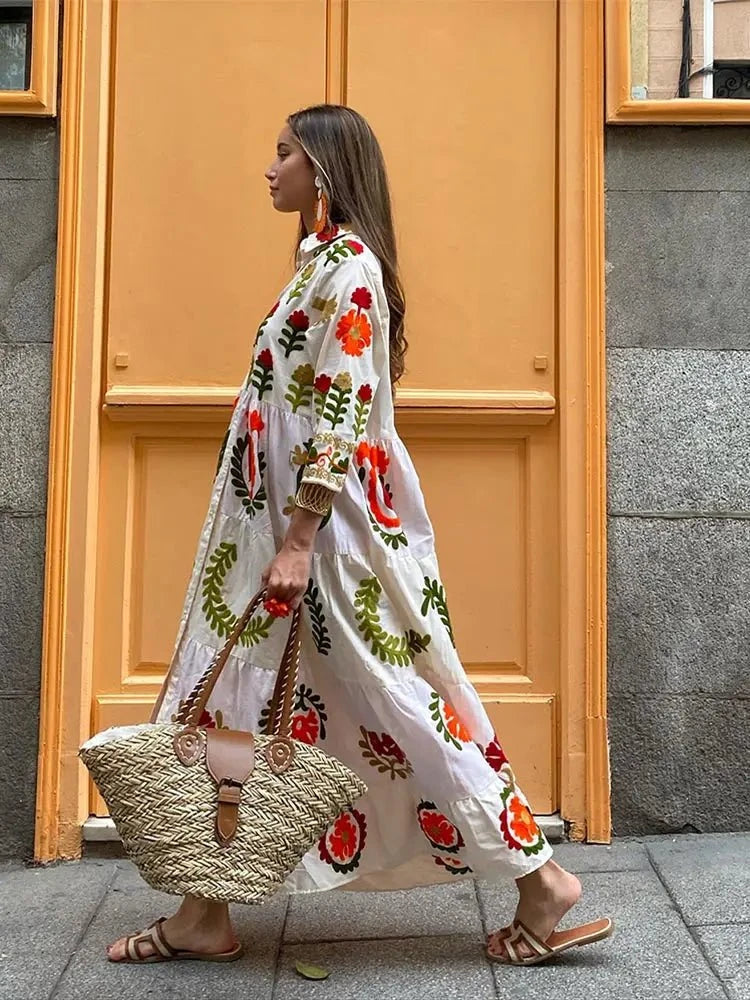 Claire | Chic Patchwork Summer Dress - ginlerie 3