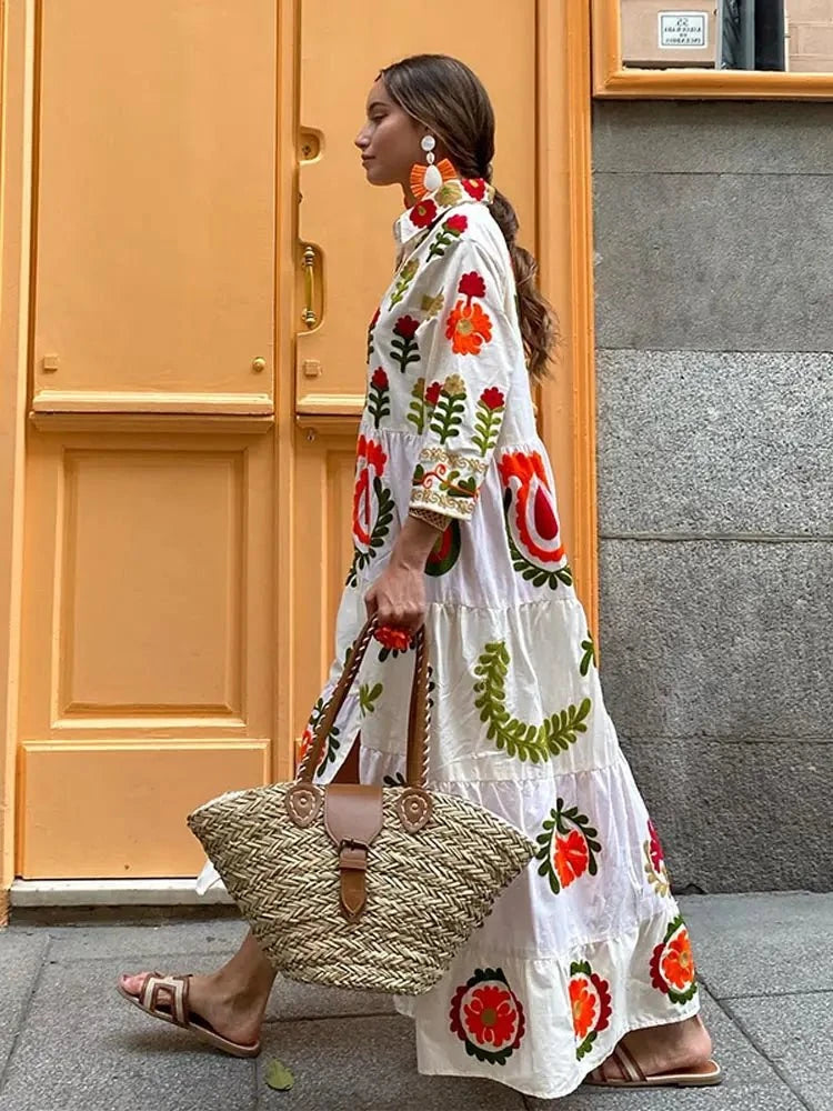 Claire | Chic Patchwork Summer Dress - ginlerie 6