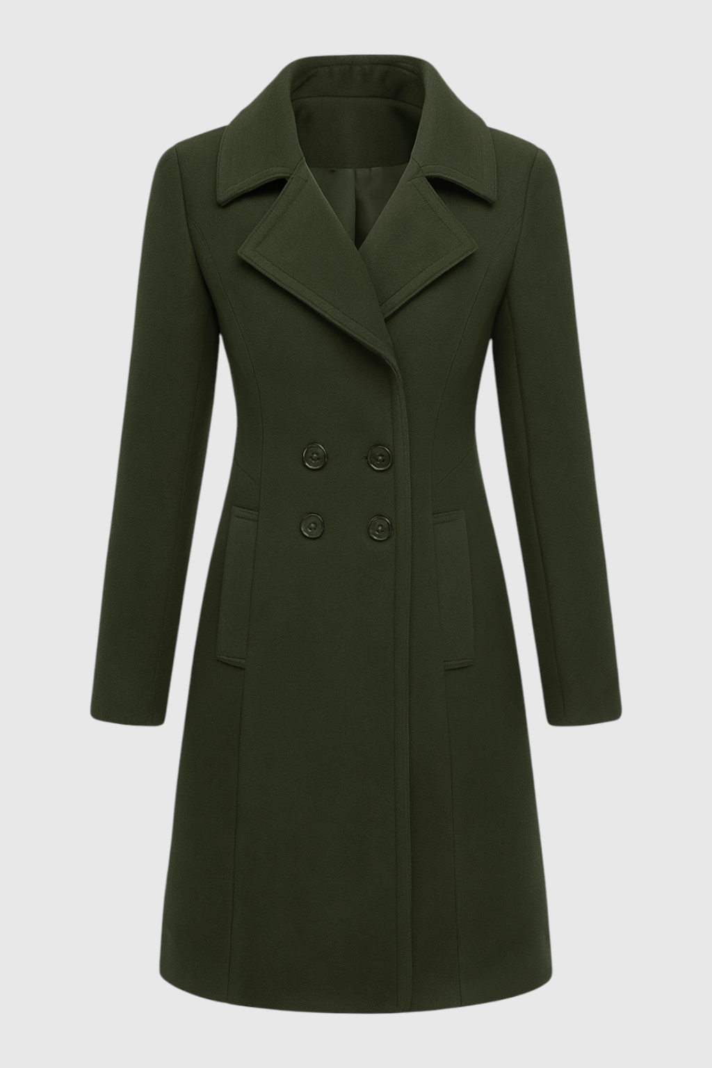 Clara | Army Green Trench Coat - ginlerie 0