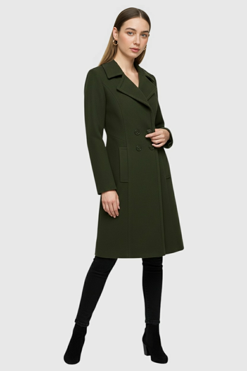 Clara | Army Green Trench Coat - ginlerie 2