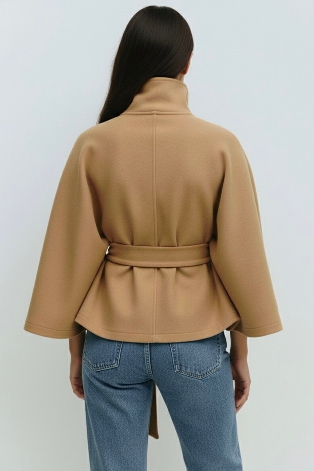 Clara | Belted Cape Coat - ginlerie 2