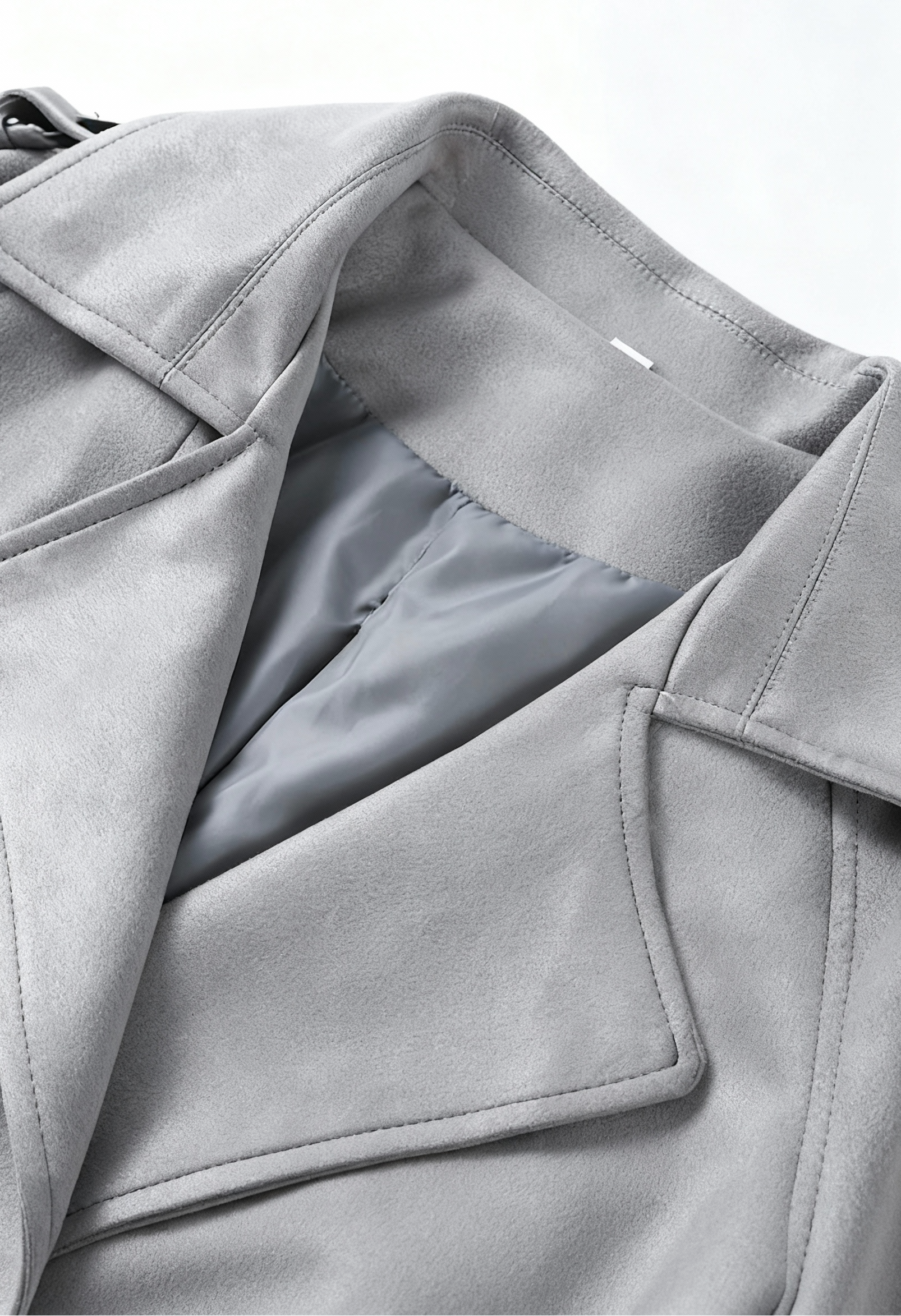 Clara | Belted Gray Coat - ginlerie 4