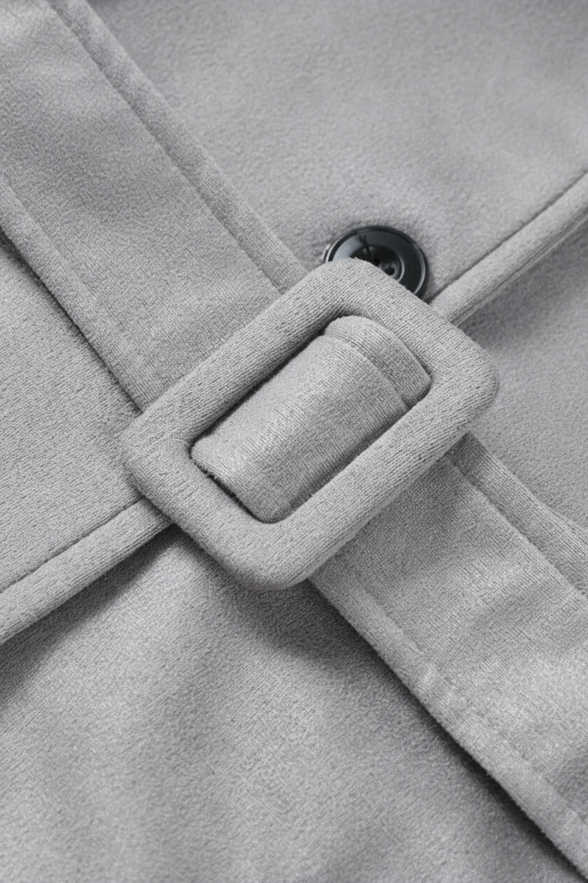 Clara | Belted Gray Coat - ginlerie 5