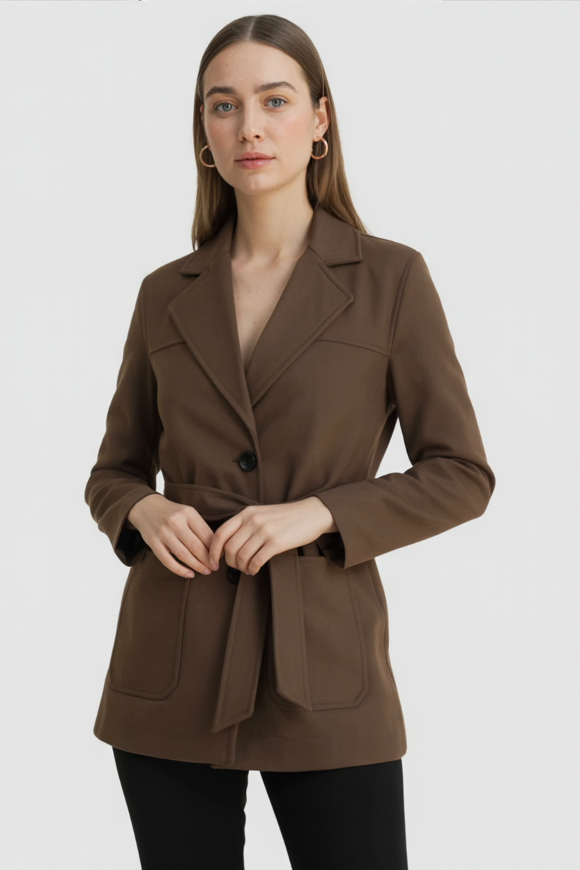 Clara | Brown Trench Coat - ginlerie 1