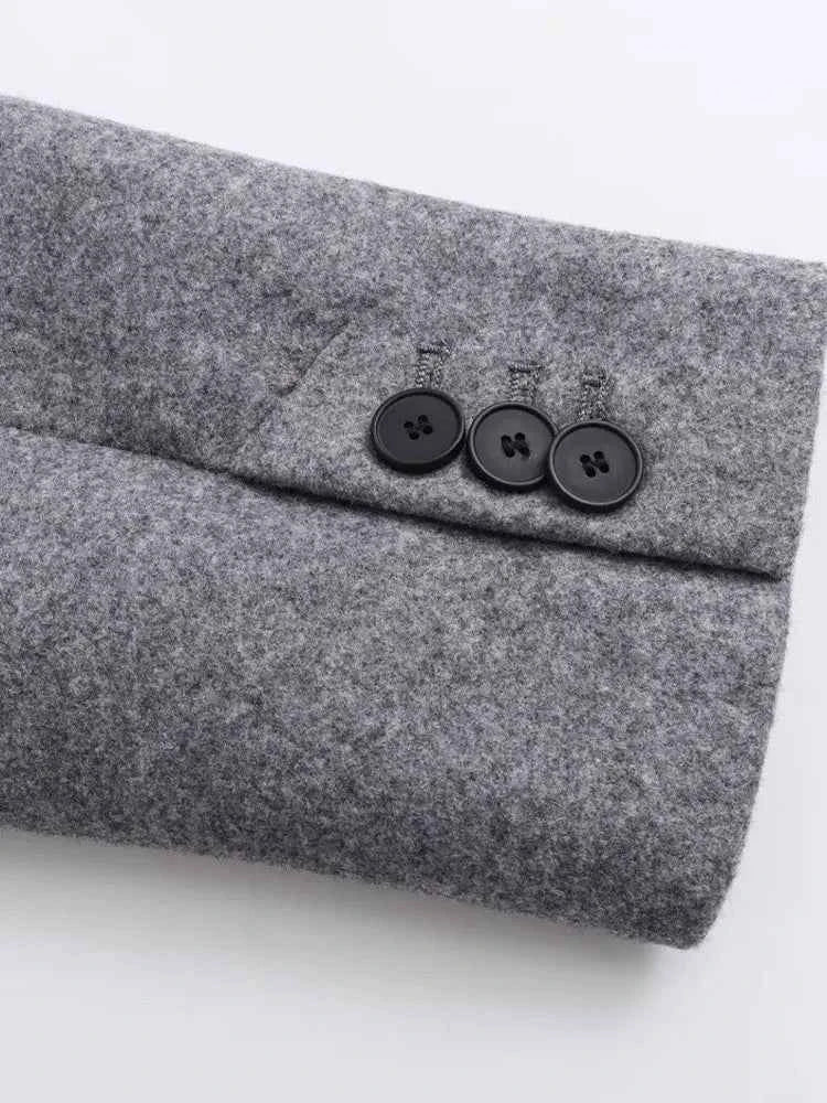 Clara | Chic Gray Winter Coat - ginlerie 6