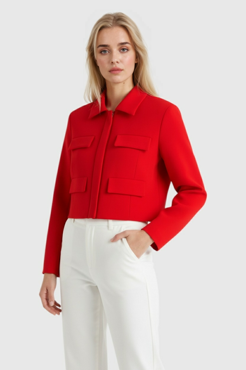 Clara | Cropped Button Jacket - ginlerie 1