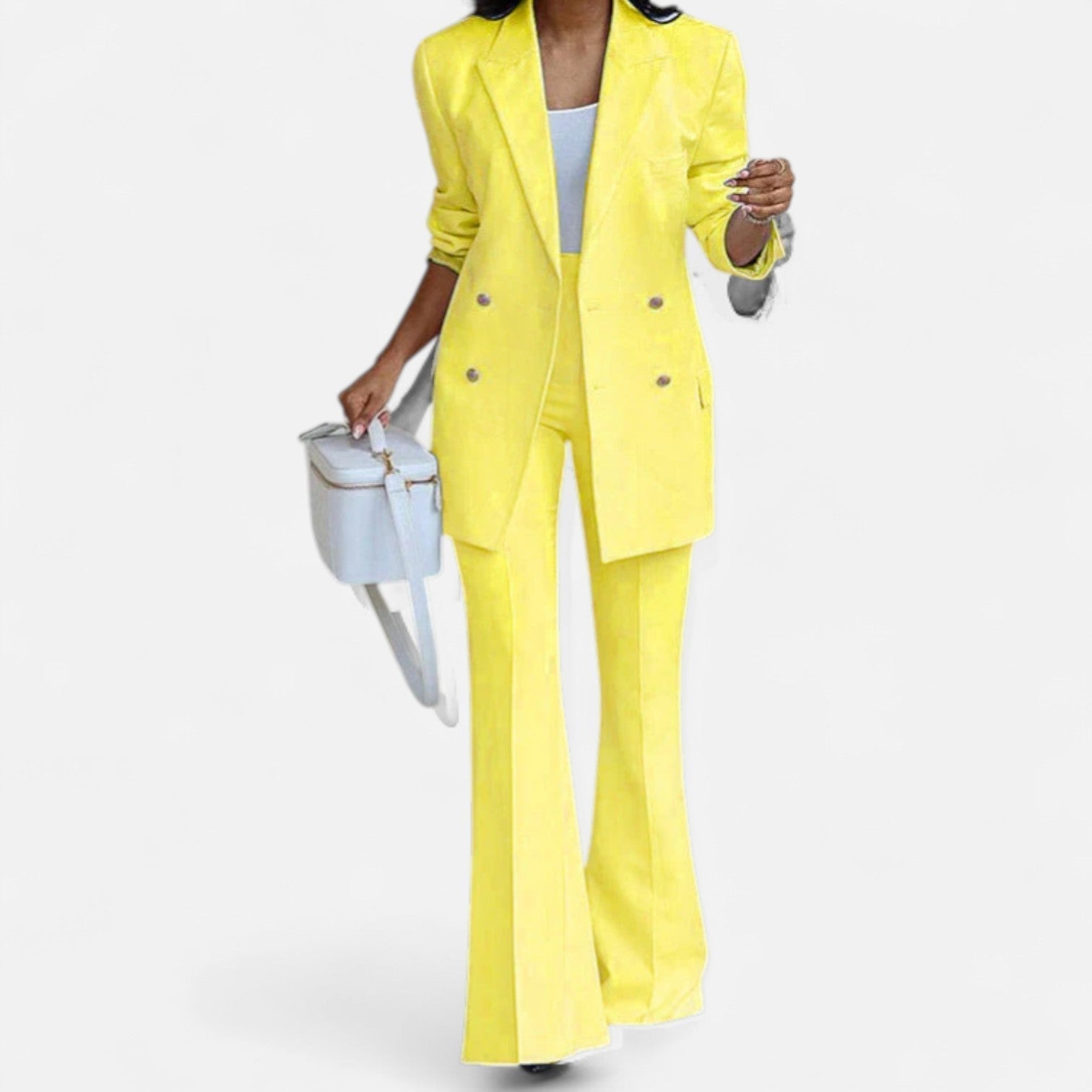 Clara | Double Breasted Pantsuit Set - ginlerie 2