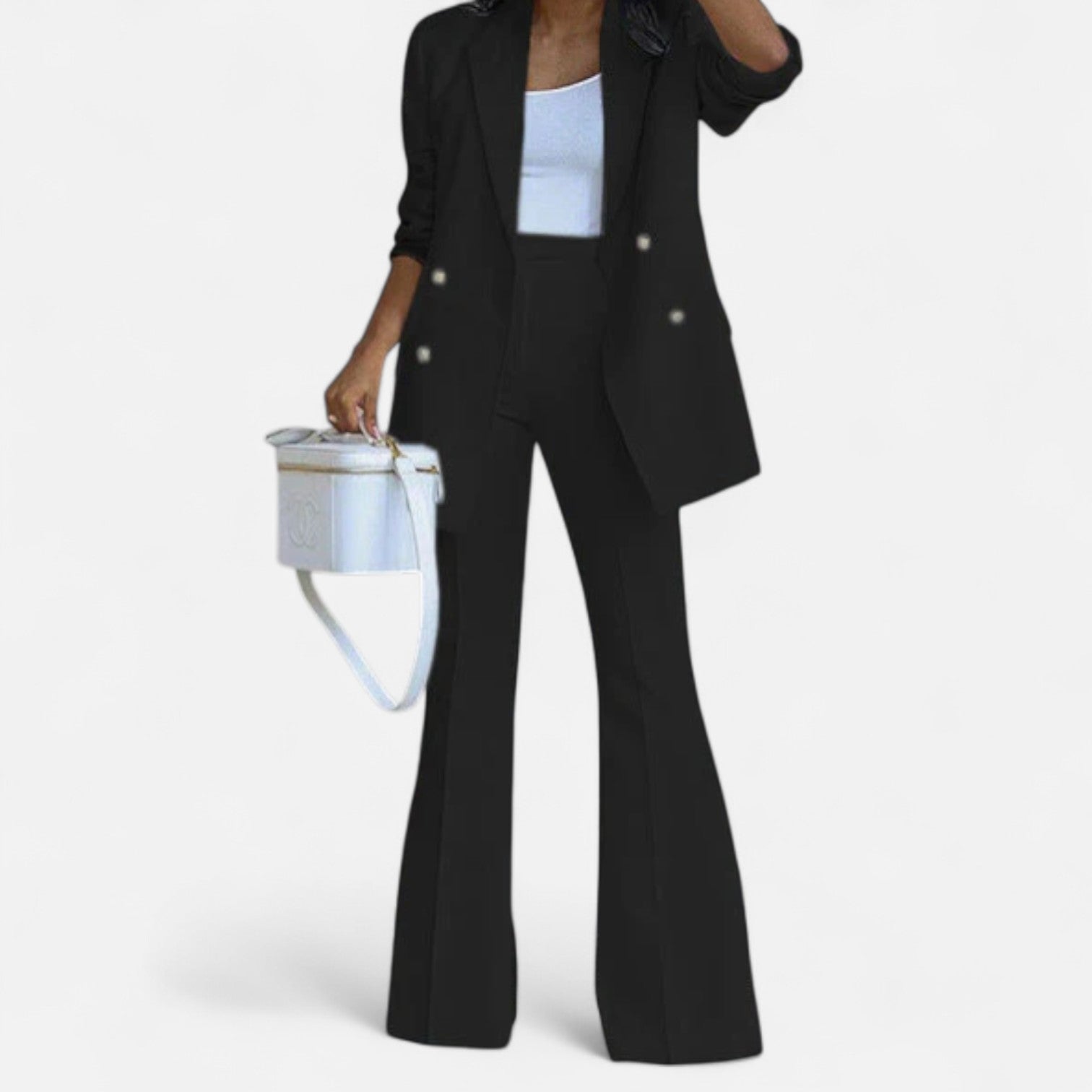 Clara | Double Breasted Pantsuit Set - ginlerie 4