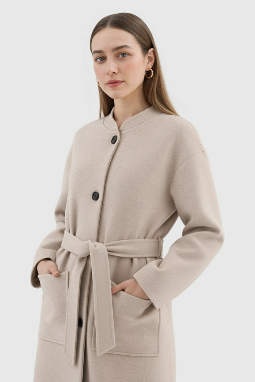 Clara | Elegant Beige Winter Coat - ginlerie 1