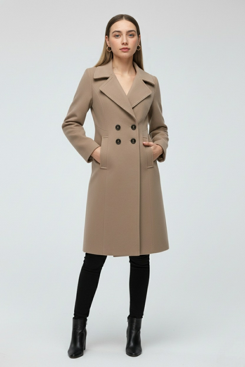 Clara | Elegant Khaki Trench Coat - ginlerie 2