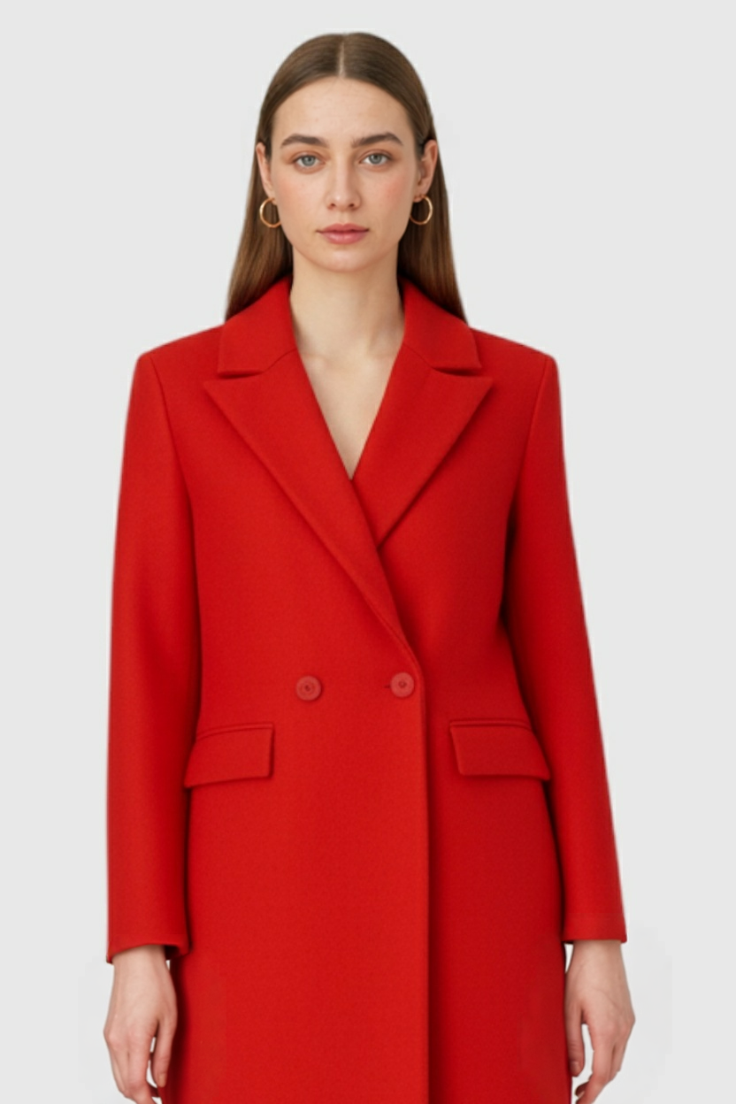 Clara | Elegant Red Winter Coat - ginlerie 1