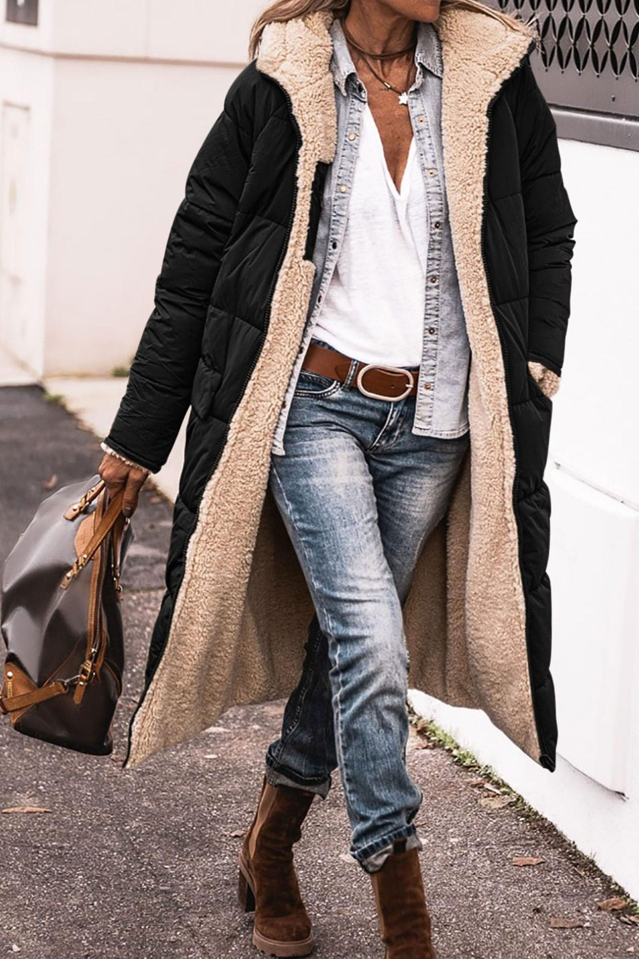 Clara | Elegant Reversible Winter Coat - ginlerie 2