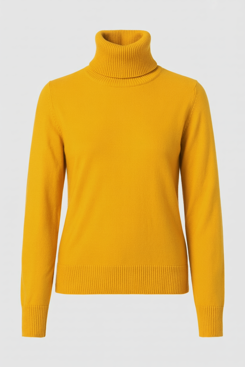 Clara | Fleece Lined Turtleneck Sweater - ginlerie 0