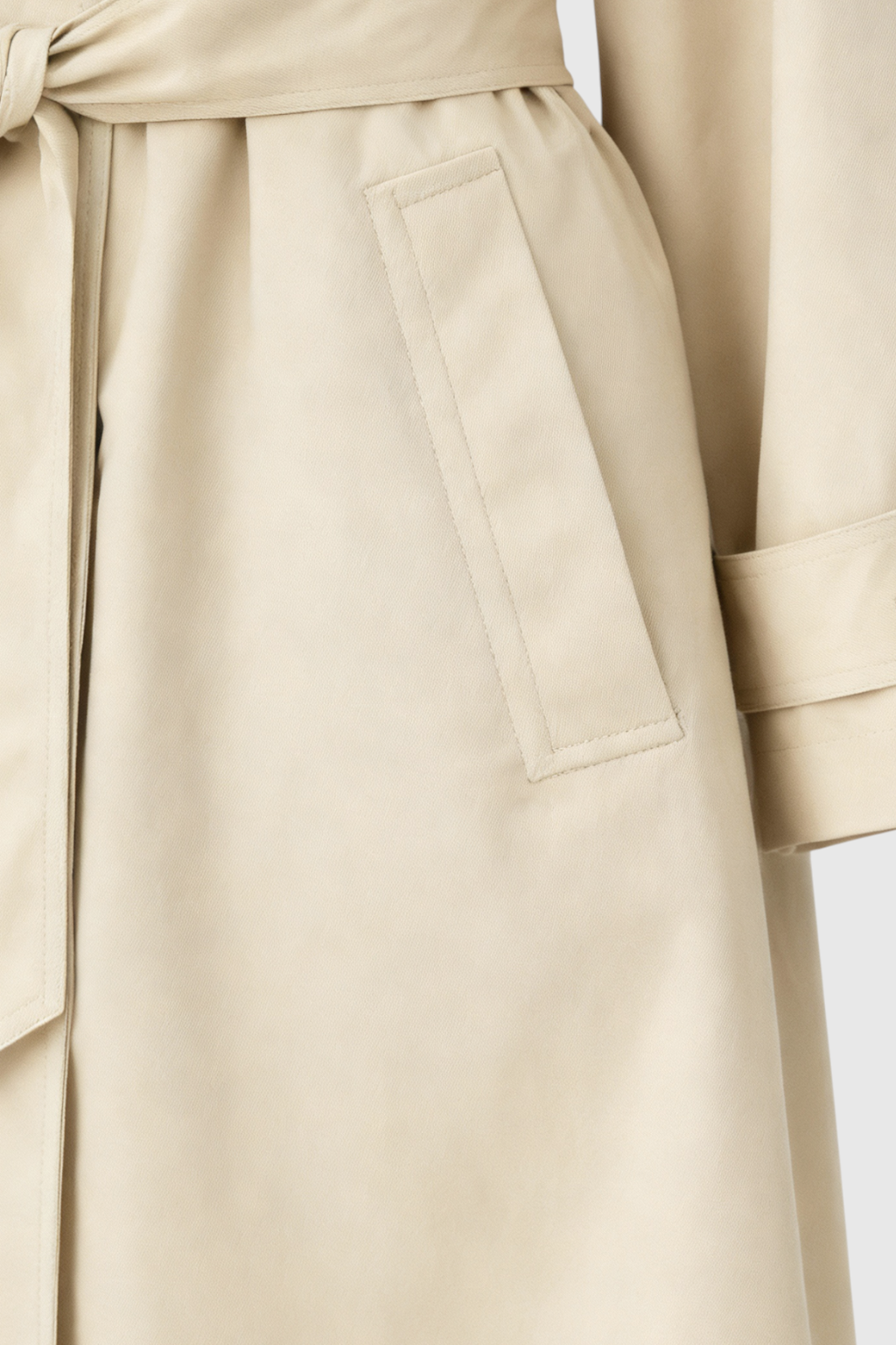 Clara | Khaki Long Sleeve Coat - ginlerie 6