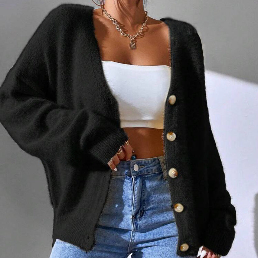 Clara | Luxe Faux Mink Cardigan - ginlerie 1