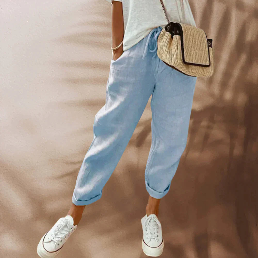 Clara | Mens Casual Trousers with Elastic Waist - ginlerie 3
