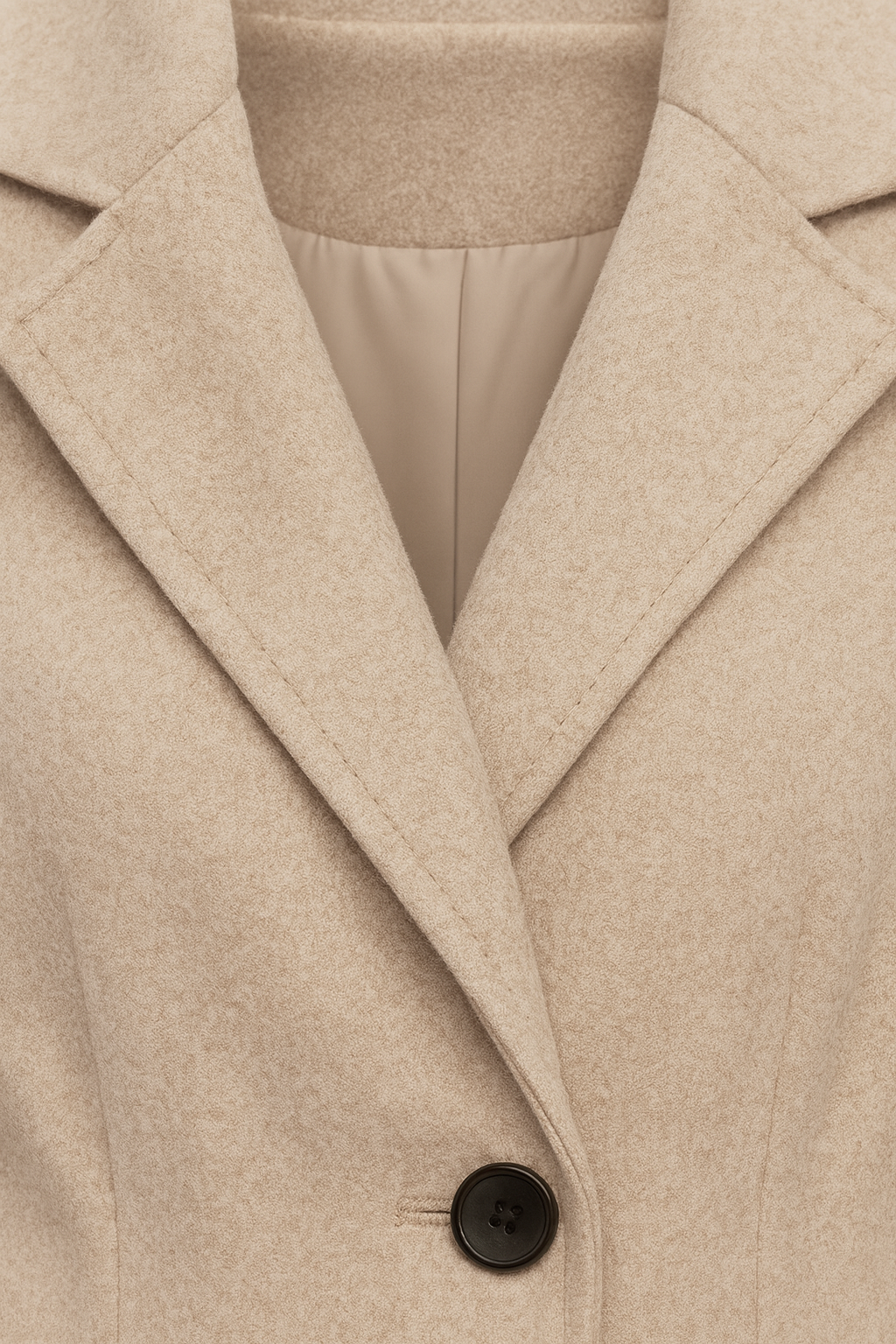 Clara | Mid-Length Beige Coat - ginlerie 4