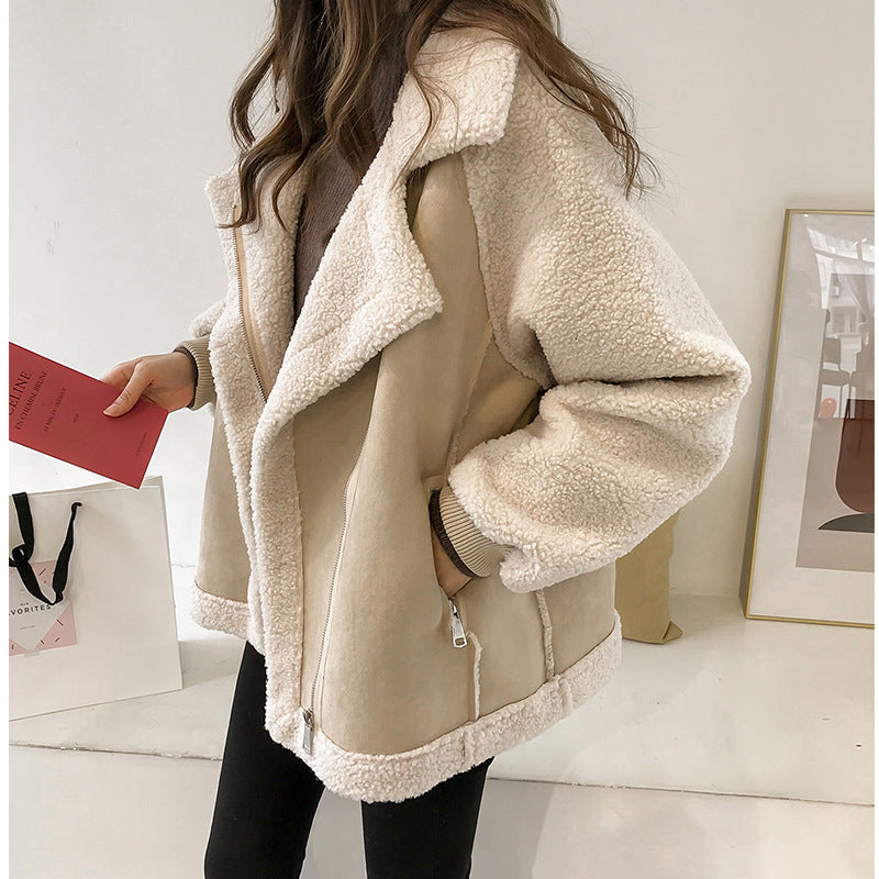 Clara | Oversized Shearling Aviator Jacket - ginlerie 0