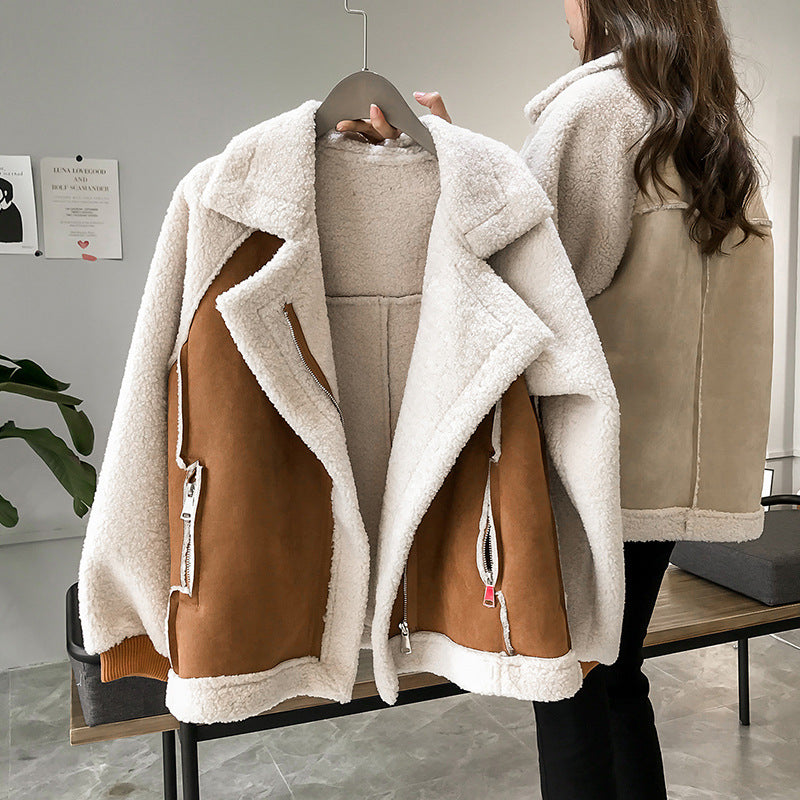Clara | Oversized Shearling Aviator Jacket - ginlerie 1