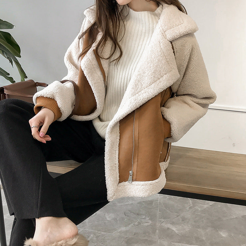 Clara | Oversized Shearling Aviator Jacket - ginlerie 2