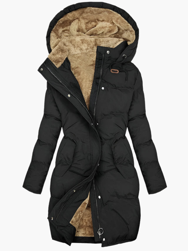 Clara | Quilted Trench Coat With Hood - ginlerie 1
