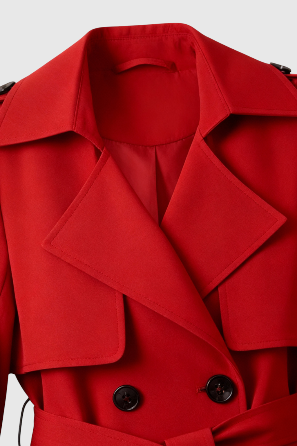 Clara | Red Trench Coat - ginlerie 4