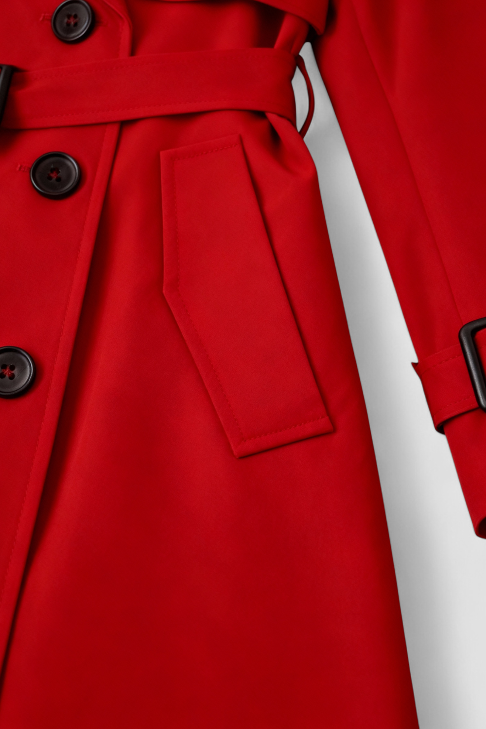 Clara | Red Trench Coat - ginlerie 5