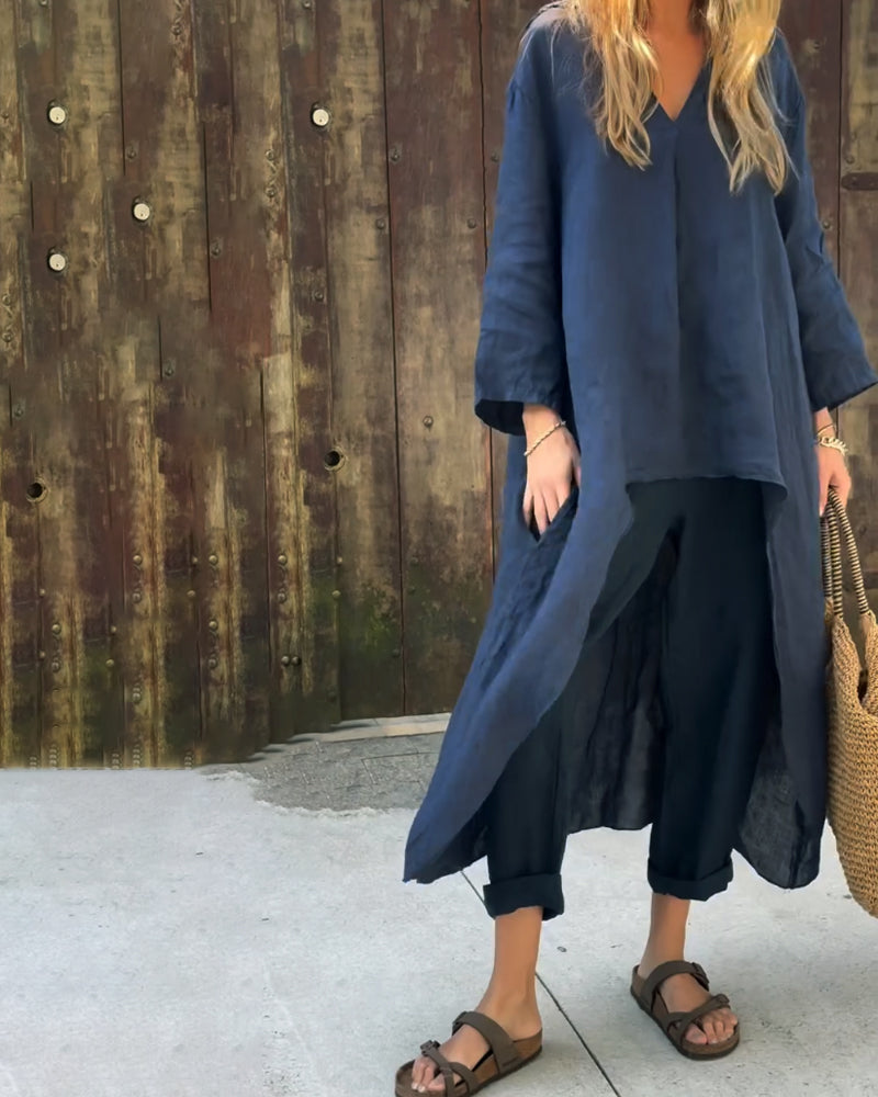 Clara | Relaxed Tunic and Pant Set - ginlerie 3