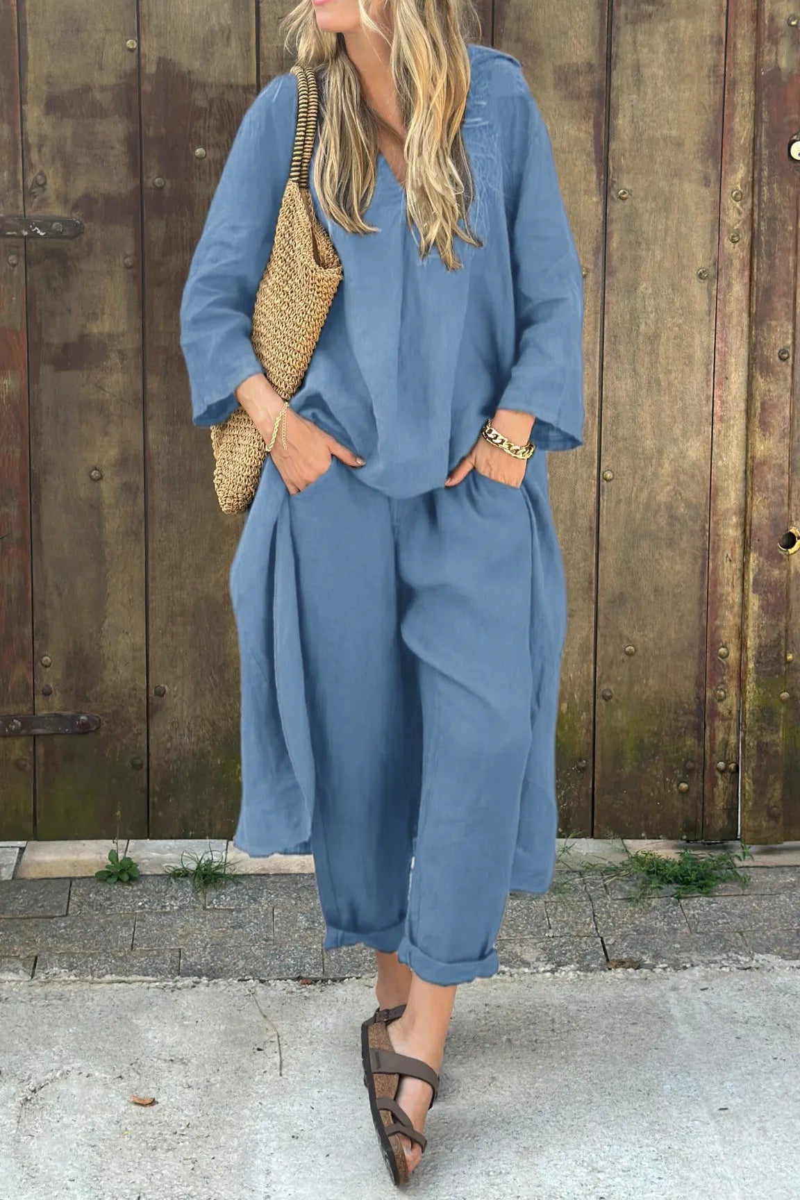 Clara | Relaxed Tunic and Pant Set - ginlerie 4