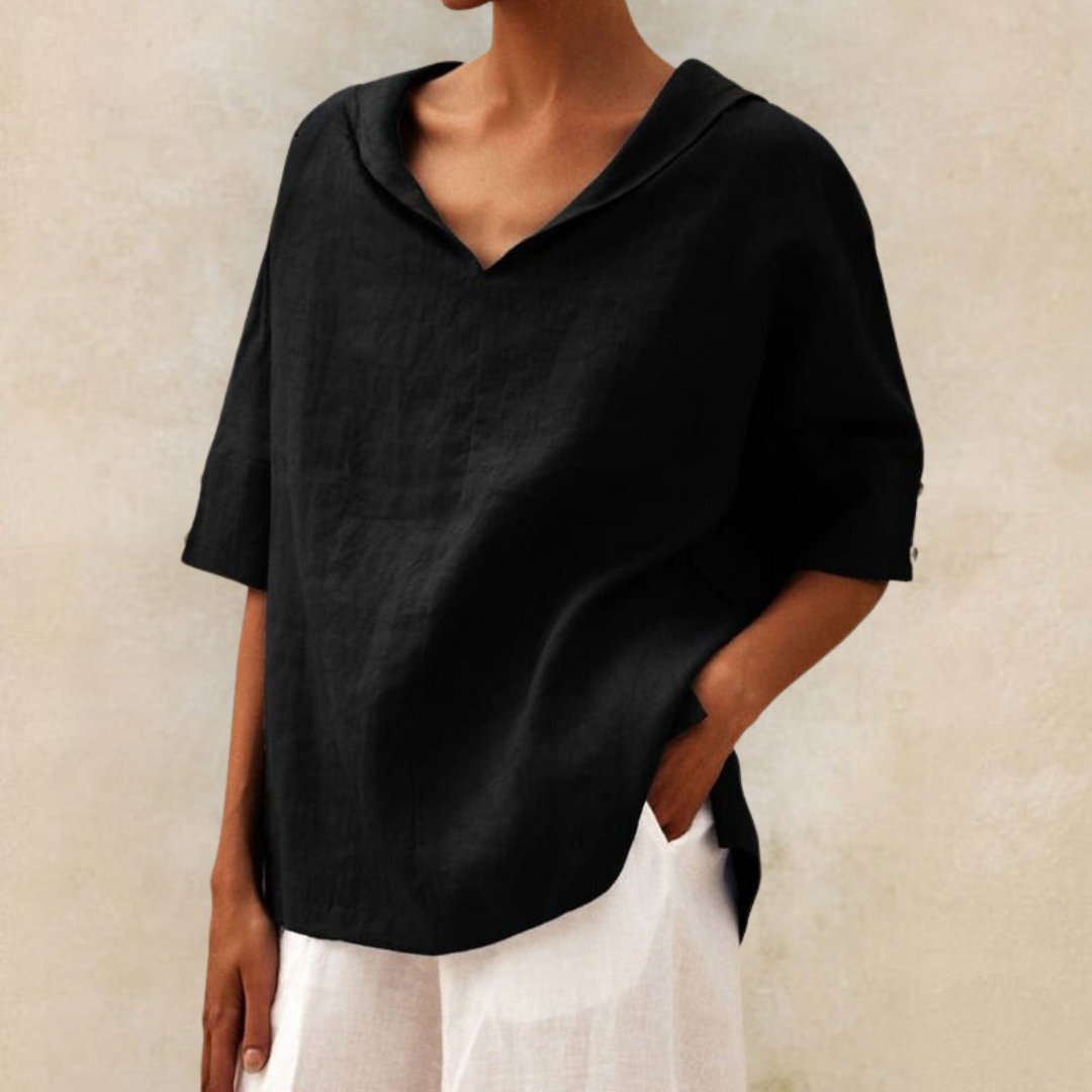 Clara | Relaxed V-Neck Top - ginlerie 6