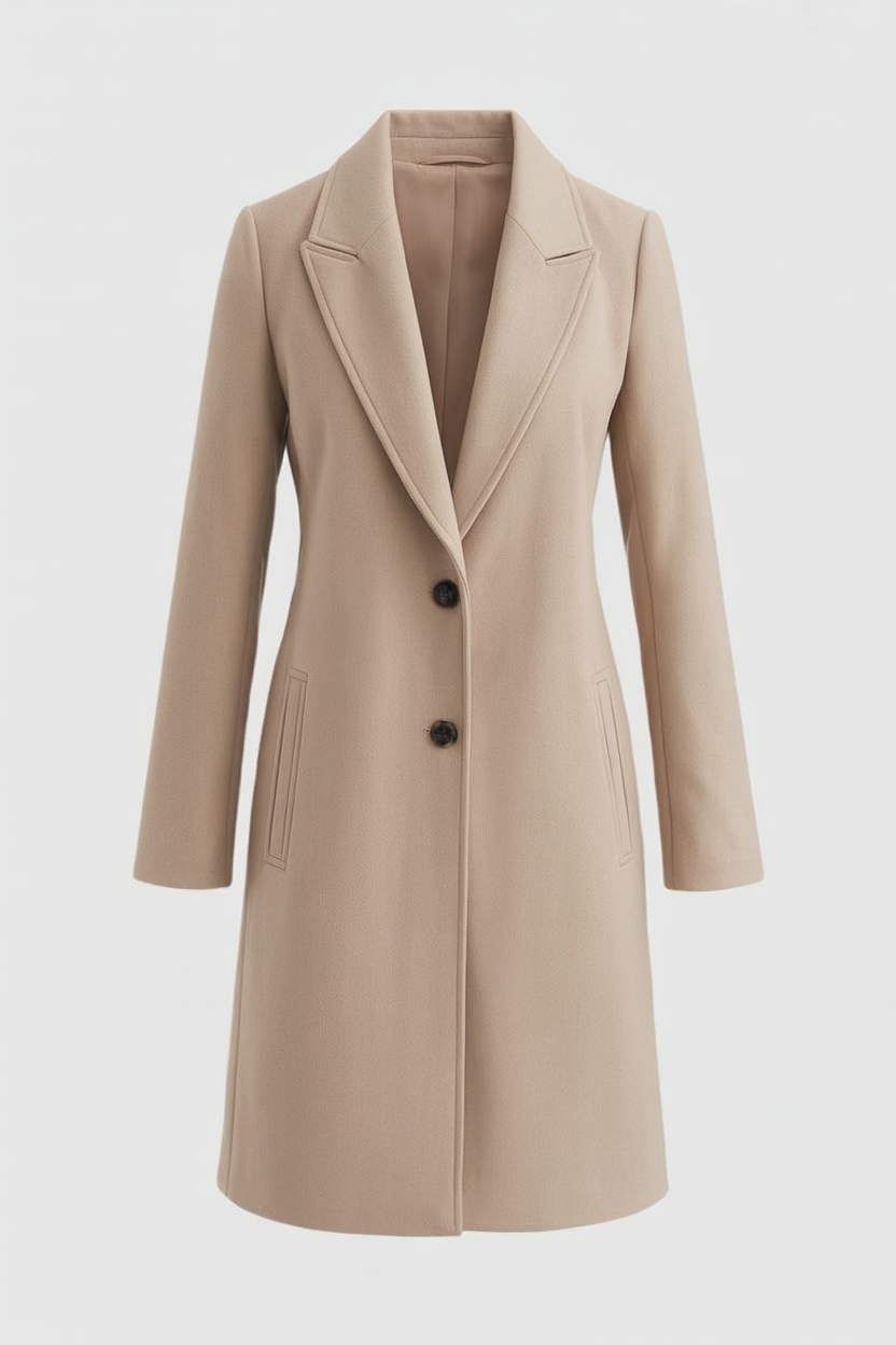 Clara | Stylish Khaki Winter Coat - ginlerie 0