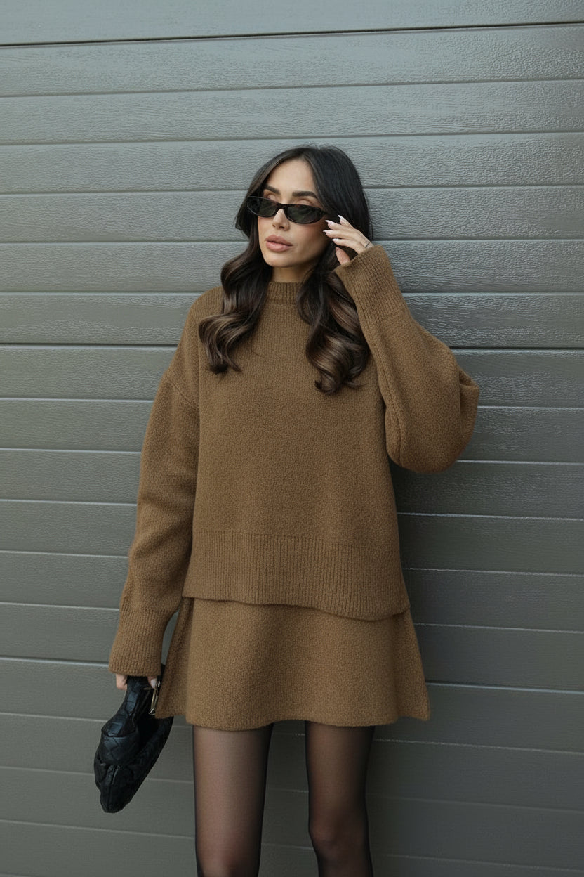 Clara | Sweater Mini Skirt Set - ginlerie 3