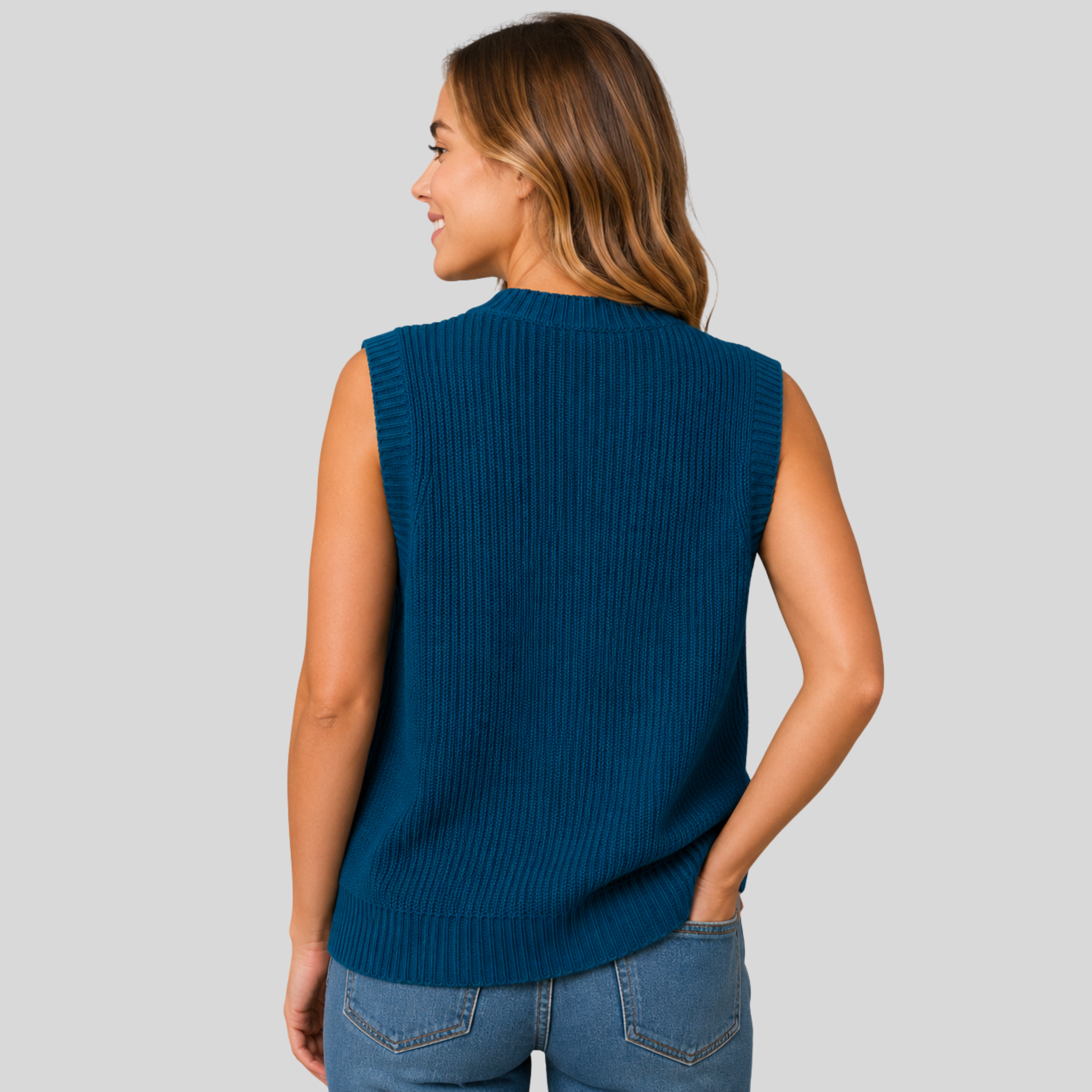 Clara | V-Neck Knit Vest - ginlerie 6
