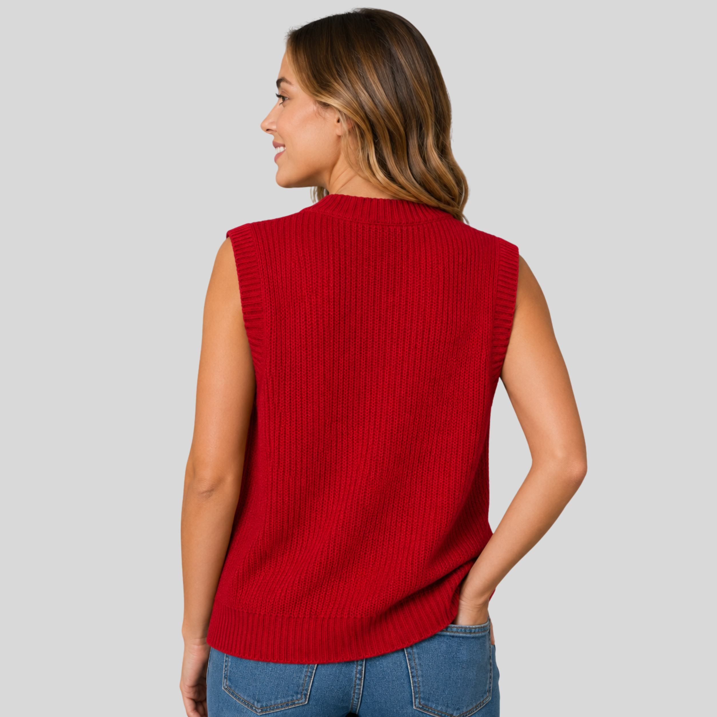 Clara | V-Neck Knit Vest - ginlerie 8