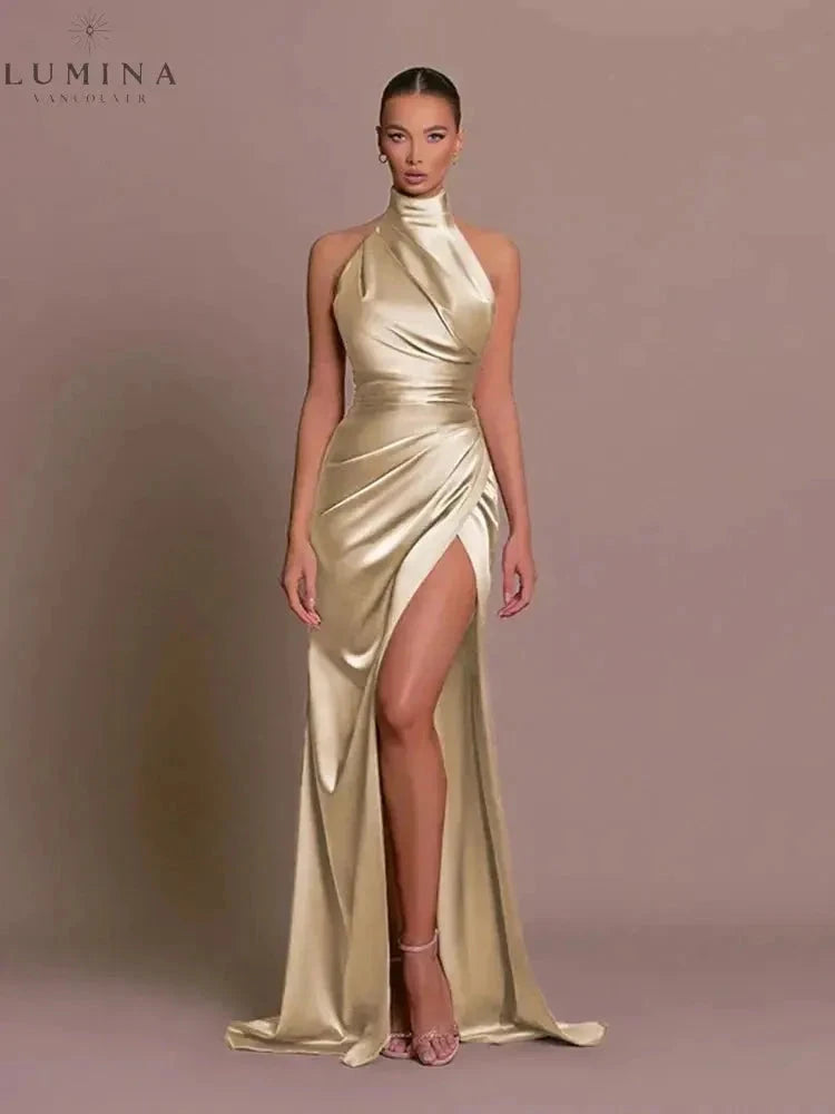Cleo | Sleek Slit Gown - ginlerie 4