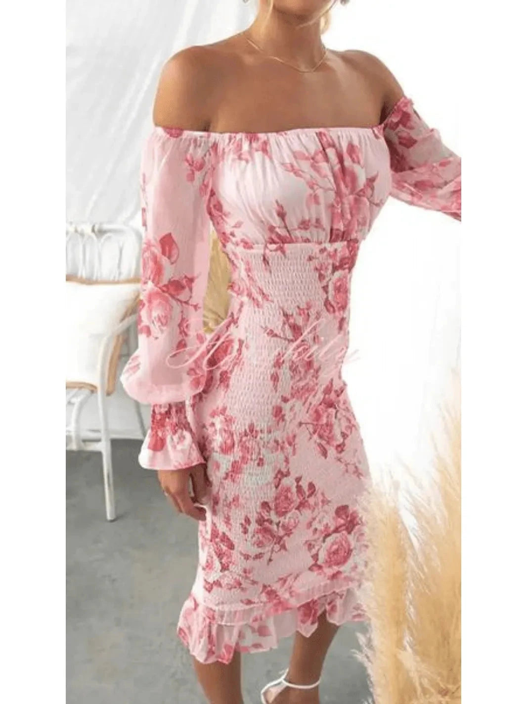 Dahlia | Floral Print Midi Dress - ginlerie 2