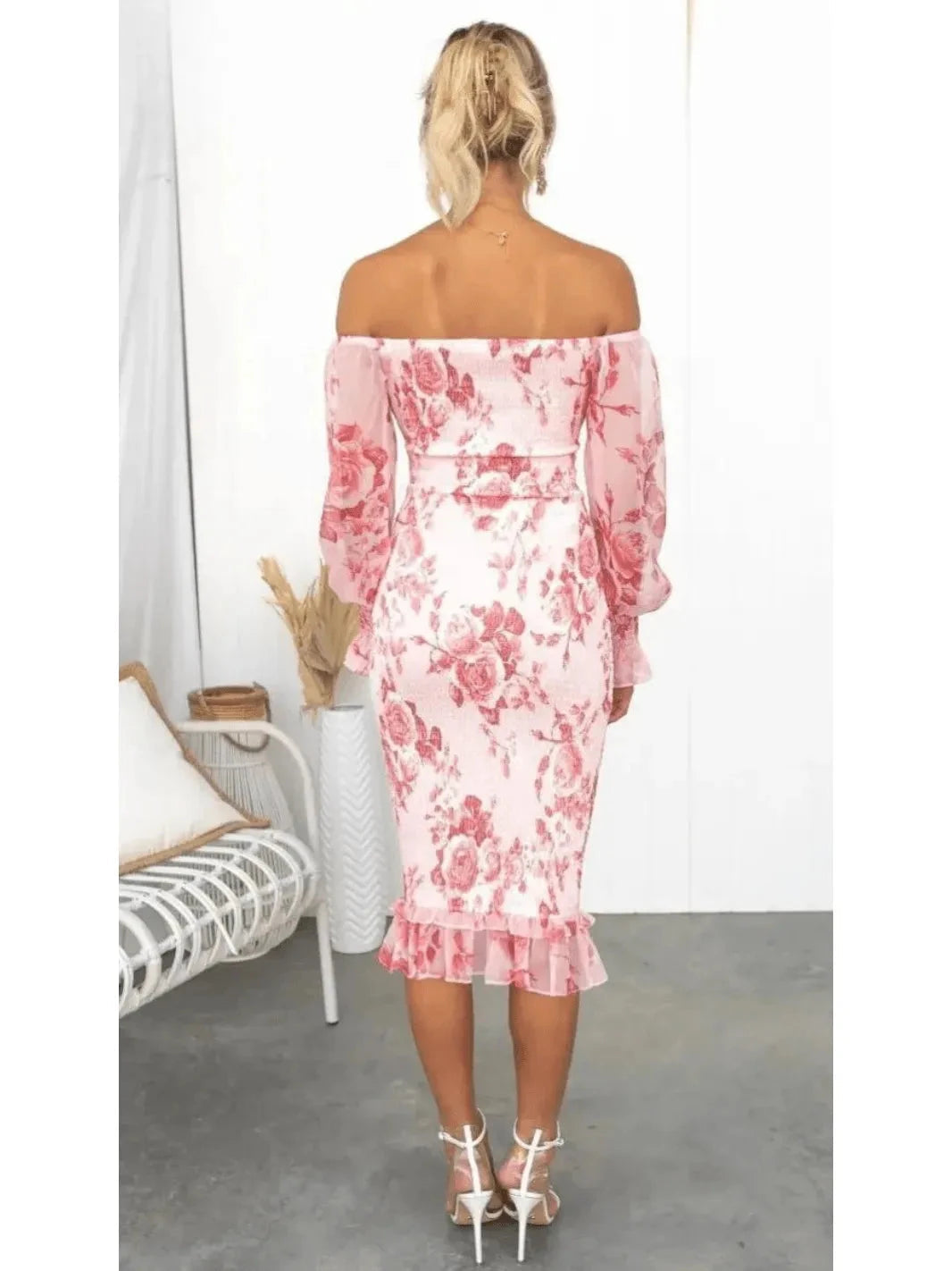 Dahlia | Floral Print Midi Dress - ginlerie 4