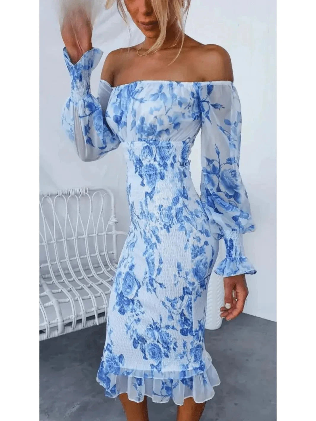 Dahlia | Floral Print Midi Dress - ginlerie 8