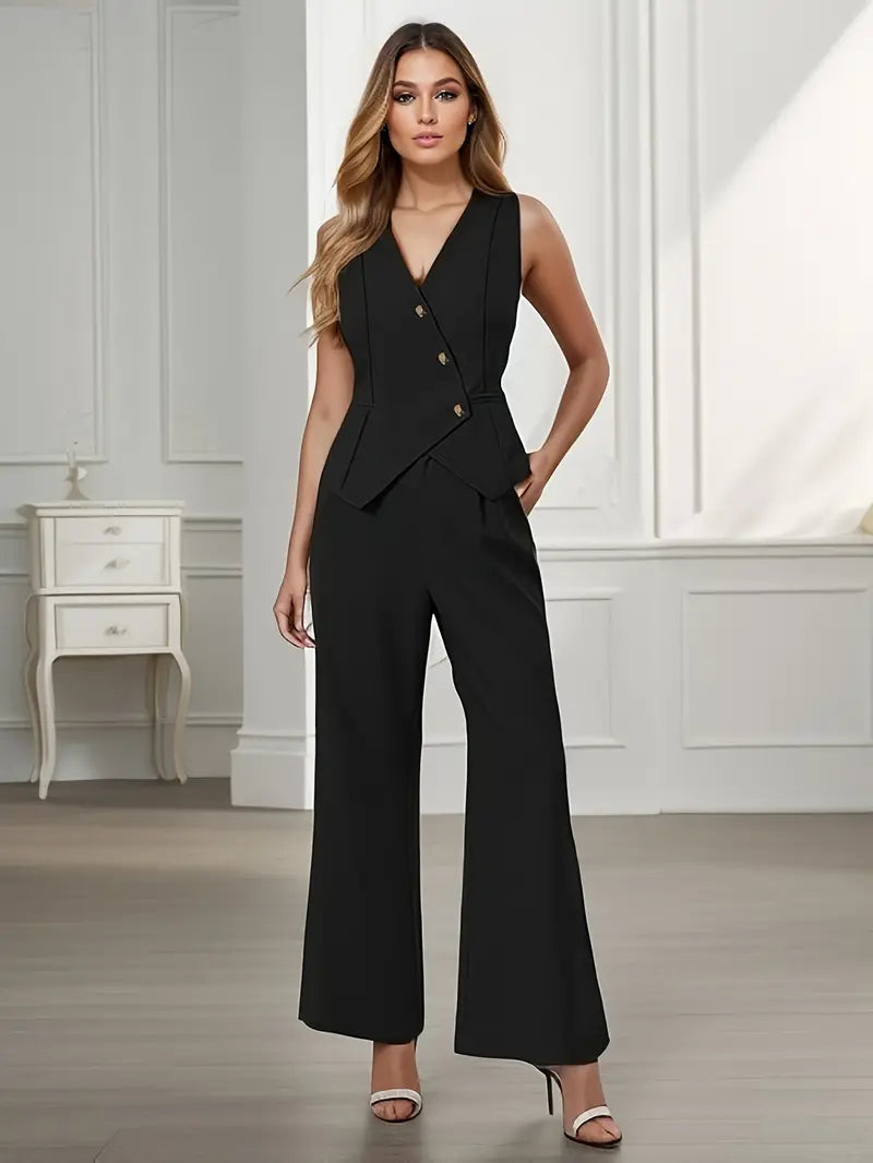 Daisy | Tailored Vest and Pant Set - ginlerie 3