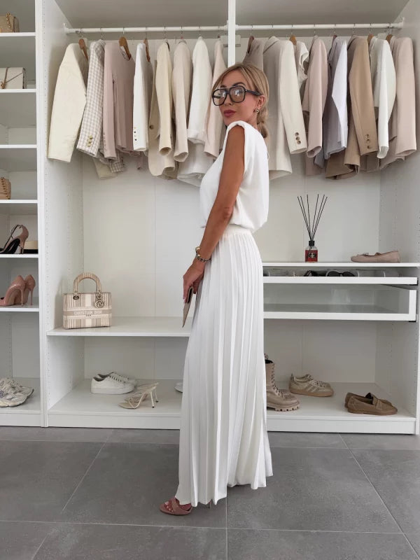 Diana | Elegant Two Piece Set with Pleated Trousers - ginlerie 5