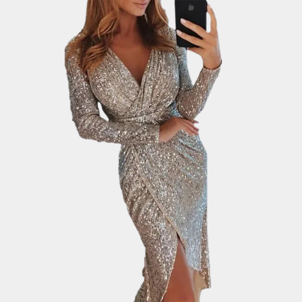 Elara | Sequin Cocktail Dress - ginlerie 0