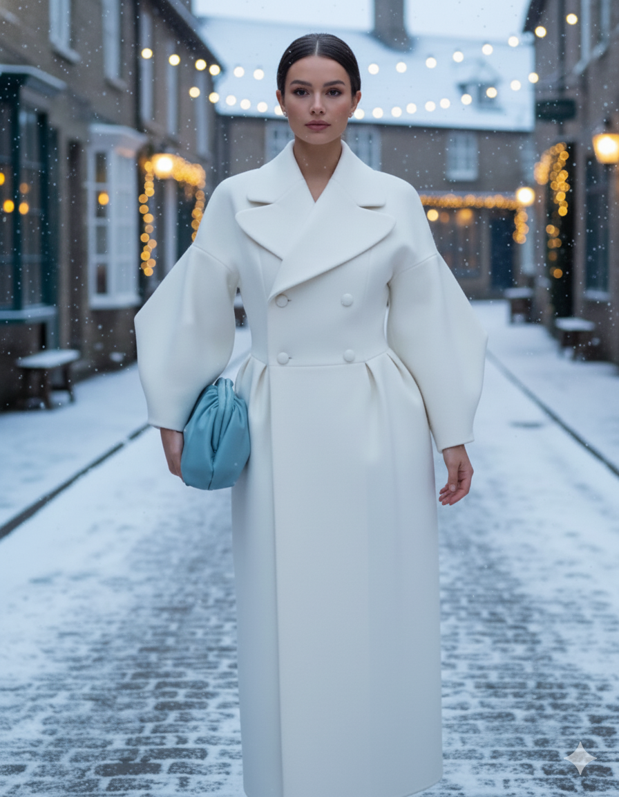 Elena | Black Coat Dress - ginlerie 0