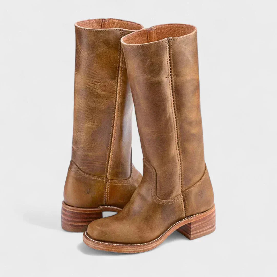 Elena | Black Knee High Boots - ginlerie 2