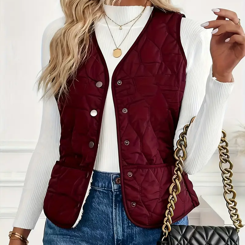 Elena | Black Puffer Vest - ginlerie 4
