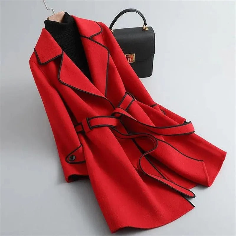 Elena | Black Trench Coat - ginlerie 1