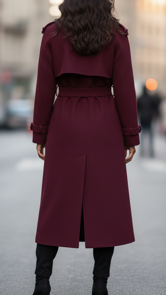 Elena | Black Trench Coat - ginlerie 2