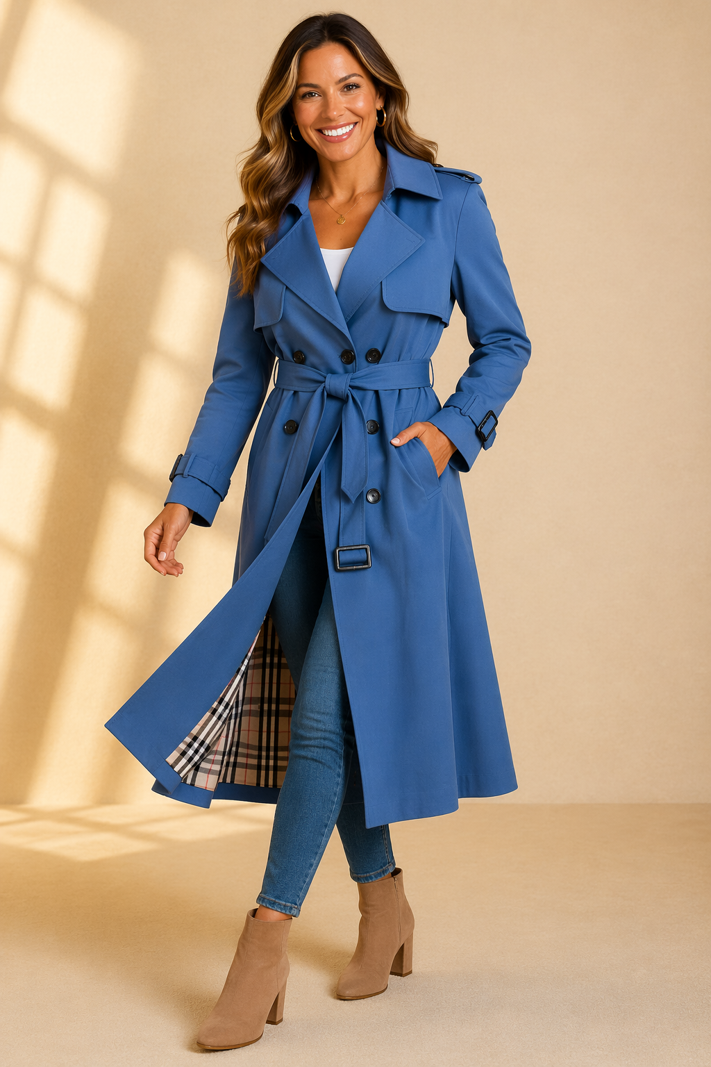 Elena | Black Trench Coat - ginlerie 3