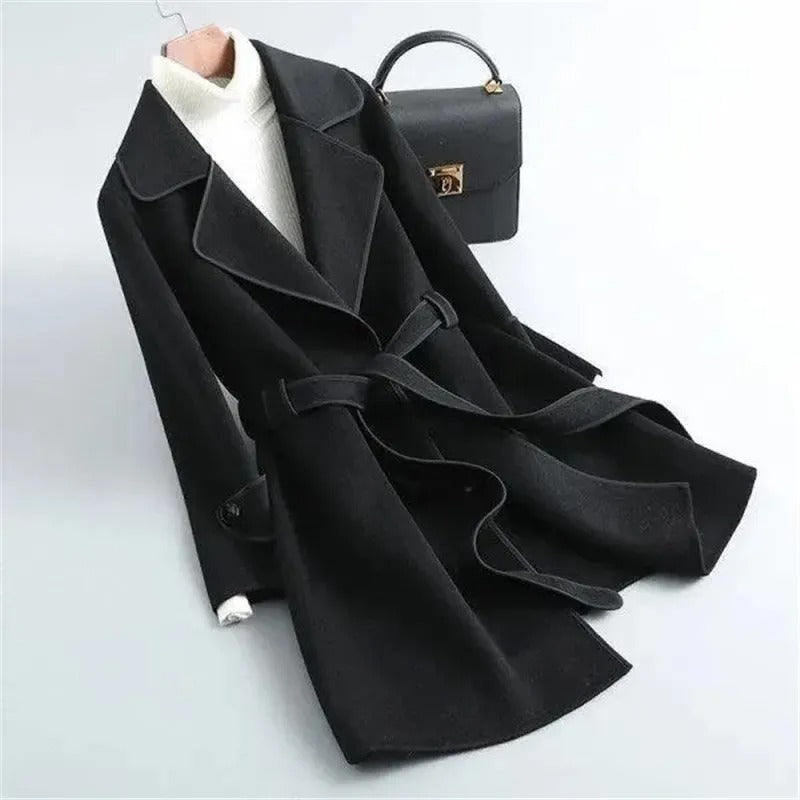 Elena | Black Trench Coat - ginlerie 3