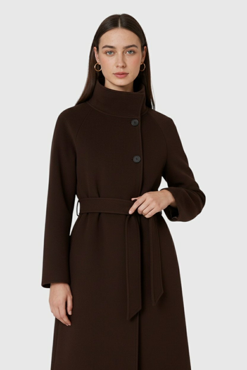Elena | Brown Winter Coat - ginlerie 1
