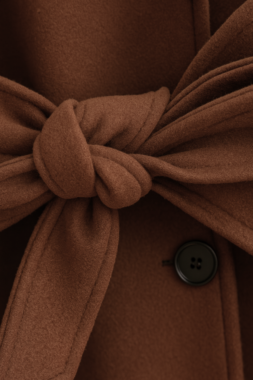 Elena | Chic Brown Winter Coat - ginlerie 6